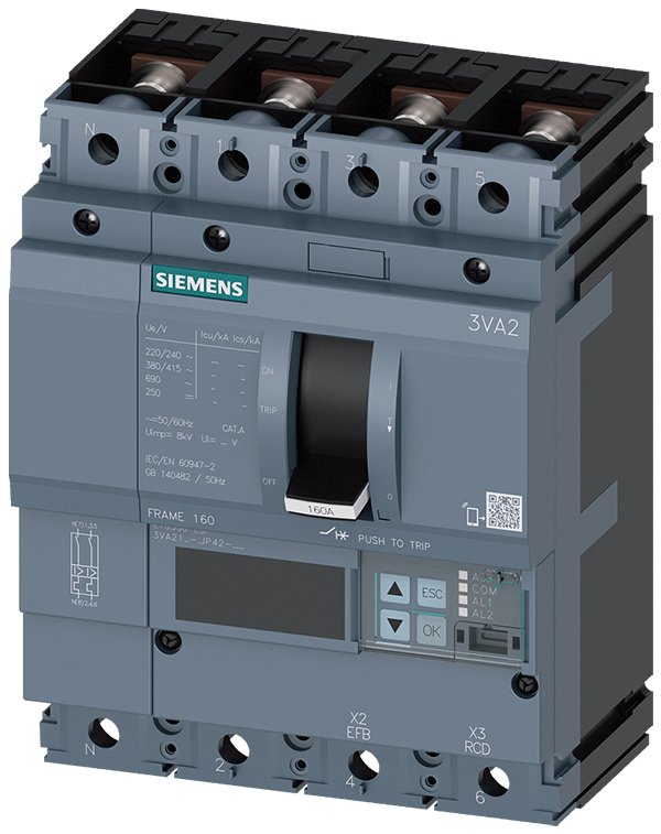 Interruptor automático 3VA2 IEC BASTIDOR 160 Clase (3VA2116-6JP42-0AA0)