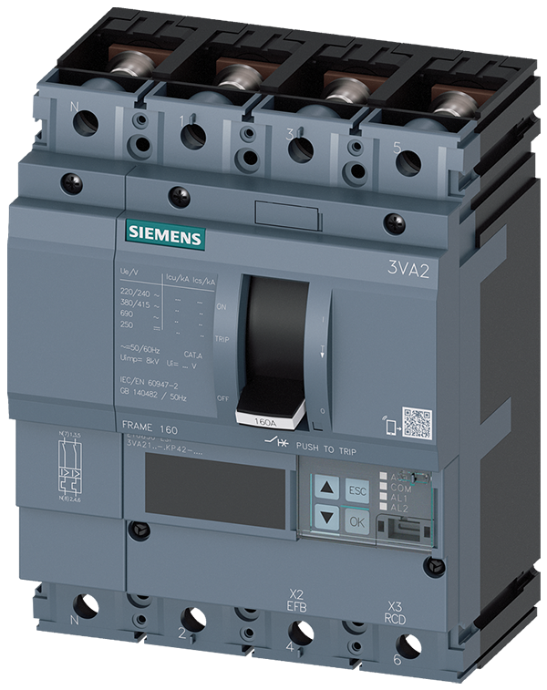 Interruptor automático 3VA2 IEC BASTIDOR 160 Clase (3VA2116-7KP42-0AA0)