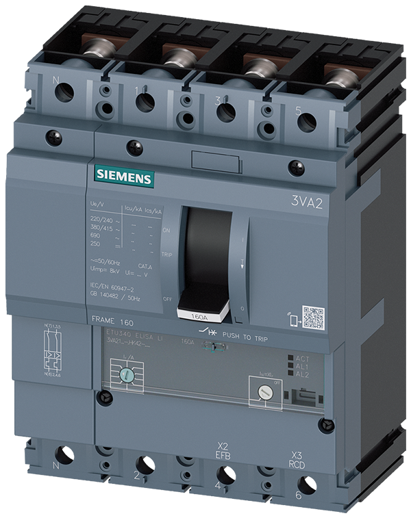 Interruptor automático 3VA2 IEC BASTIDOR 160 Clase (3VA2140-5HK42-0AA0)