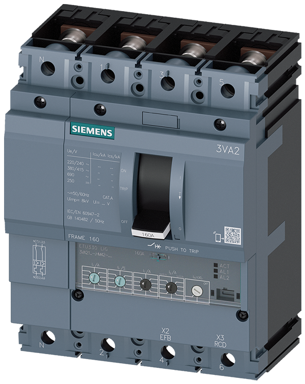 Interruptor automático 3VA2 IEC BASTIDOR 160 Clase (3VA2140-5HM42-0AA0)