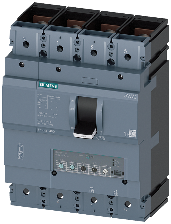 Interruptor automático 3VA2 IEC Frame 400 Clase de (3VA2340-5HM42-0AA0)