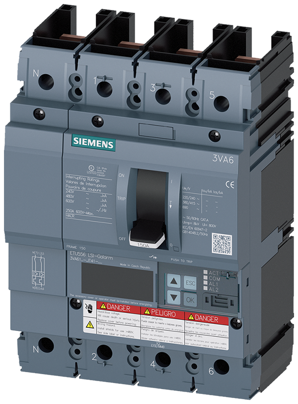 Interruptor automático 3VA6 UL bastidor 150 Clase (3VA6140-5JT41-0AA0)