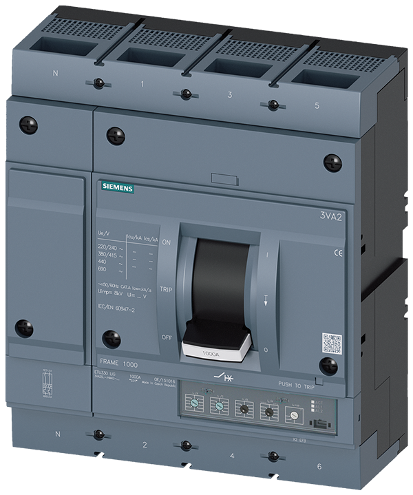 Interruptor automático 3VA2 IEC tamaño 1000 Clase (3VA2580-7HM42-0AA0)