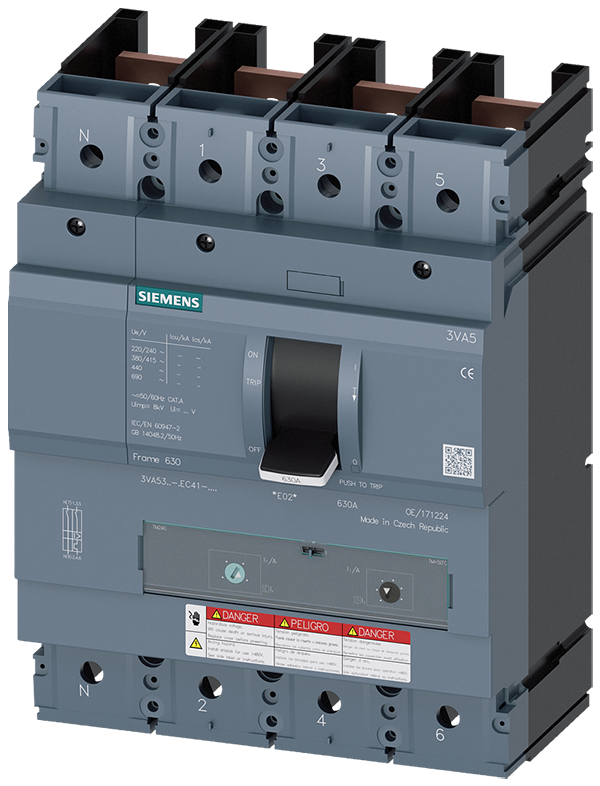 Interruptor automático 3VA5 UL tamaño 400 Clase de (3VA5340-5EC41-0AA0)