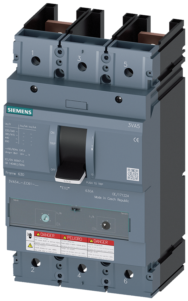 Interruptor automático 3VA5 UL tamaño 600 Clase de (3VA5460-7EC61-0AA0)