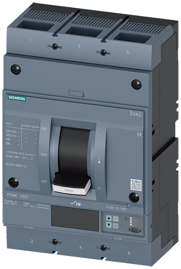 Interruptor automático 3VA2 IEC tamaño 1000 clase (3VA2580-5MP32-0AA0)