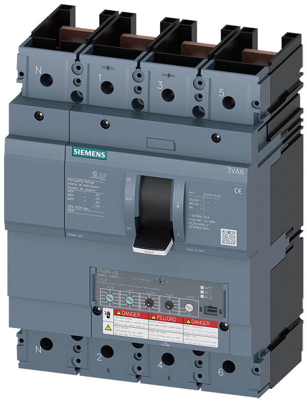 Interruptor automático 3VA6 UL bastidor 400 Clase (3VA6340-5HN41-0AA0)