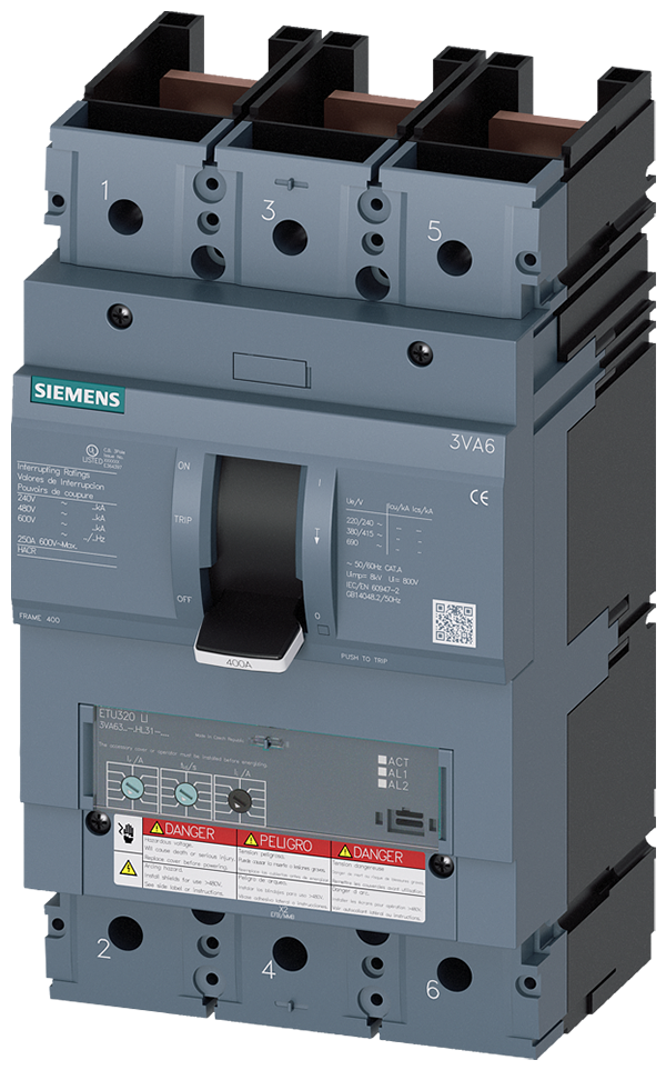 Interruptor automático 3VA6 UL bastidor 400 Clase (3VA6340-6HL31-0AA0)