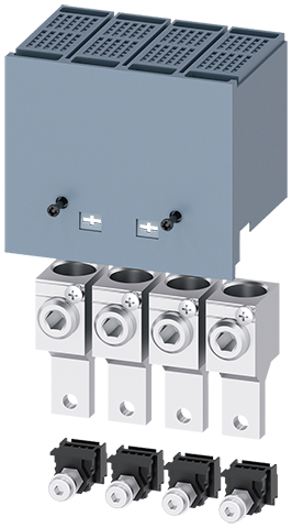 Borne para conductor redondo grande con toma de te (3VA9134-0JC12)