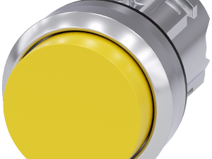 pulsador, 22 mm, redondo, metal, brillante, amaril (3SU1050-0BB30-0AA0)