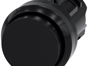pulsador, 22 mm, redondo, plástico, negro, botón, (3SU1000-0BB10-0AA0)