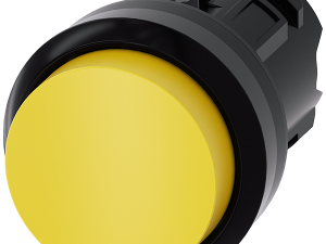 pulsador, 22 mm, redondo, plástico, amarillo, botó (3SU1000-0BB30-0AA0)