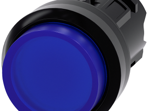 pulsador luminoso, 22 mm, redondo, plástico, azul, (3SU1001-0BB50-0AA0)