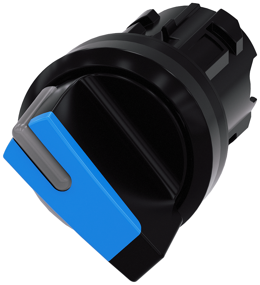 selector, iluminable, 22 mm, redondo, plástico, az (3SU1002-2BC50-0AA0)