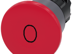 pulsador de seta, 22 mm, redondo, plástico con ani (3SU1030-1BA20-0AD0)