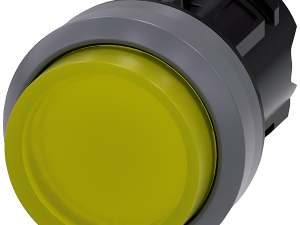 pulsador luminoso, 22 mm, redondo, plástico con an (3SU1031-0BB30-0AA0)
