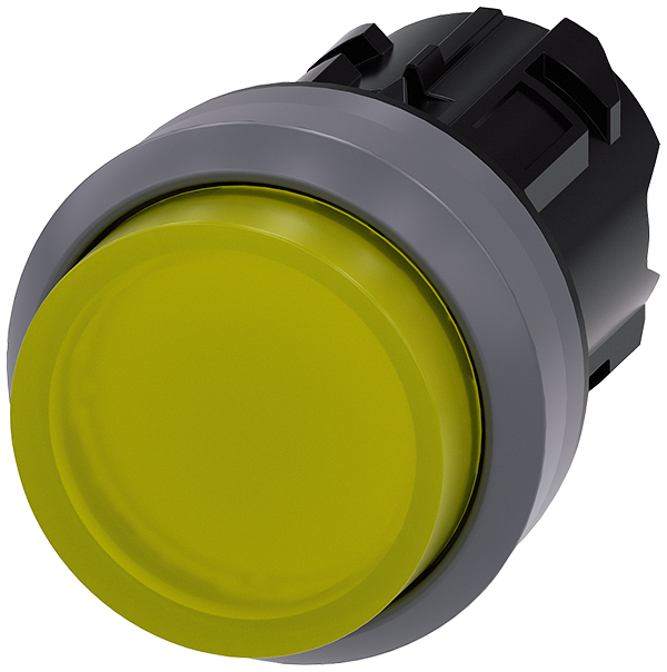 pulsador luminoso, 22 mm, redondo, plástico con an (3SU1031-0BB30-0AA0)