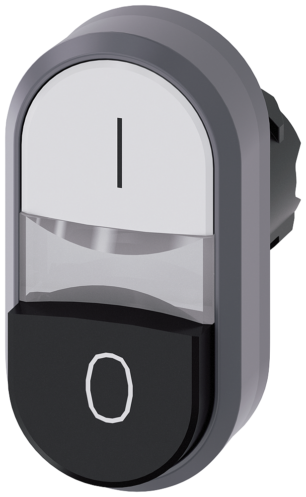 pulsadores dobles iluminado, 22 mm, redondo, plást (3SU1031-3BB61-0AK0)