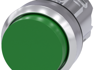 pulsador, 22 mm, redondo, metal, brillante, verde, (3SU1050-0BB40-0AA0)