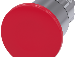 pulsador de seta, 22 mm, redondo, metal, brillante (3SU1050-1EA20-0AA0)