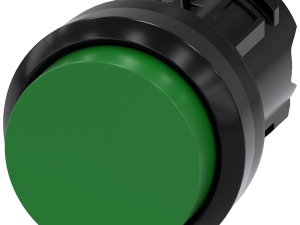 pulsador, 22 mm, redondo, plástico, verde, botón, (3SU1000-0BB40-0AA0)