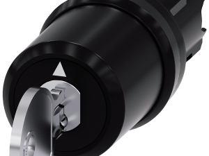 Interruptor de llave BKS, 22 mm, circular, plástic (3SU1000-5TL11-0AA0)