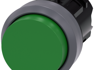 pulsador, 22 mm, redondo, plástico con anillo fron (3SU1030-0BB40-0AA0)