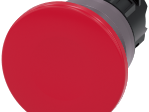 pulsador de seta, 22 mm, redondo, plástico con ani (3SU1030-1BD20-0AA0)