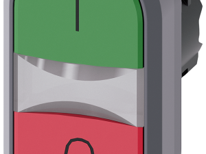 pulsador doble, 22 mm, redondo, plástico con anill (3SU1030-3AB42-0AK0)