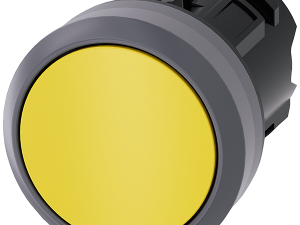 pulsador, 22 mm, redondo, plástico con anillo fron (3SU1030-0AA30-0AA0)
