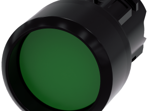 pulsador, 22 mm, redondo, plástico, verde, anillo (3SU1000-0CB40-0AA0)