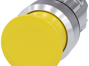 pulsador de seta, 22 mm, redondo, metal, brillante (3SU1050-1AD30-0AA0)