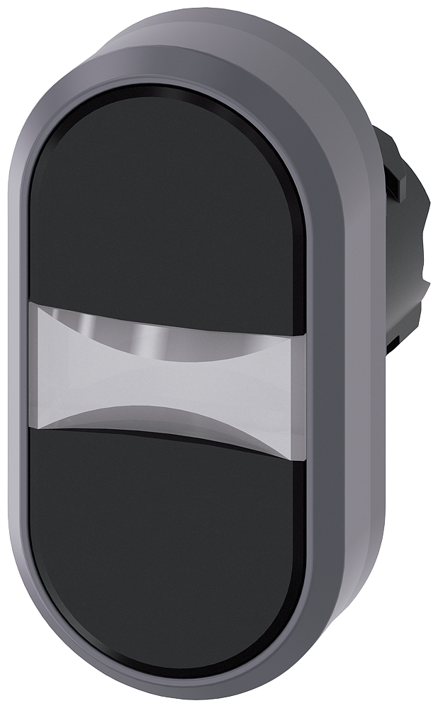 pulsador doble, 22 mm, redondo, plástico con anill (3SU1030-3AB11-0AA0)