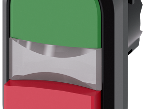 pulsador doble, 22 mm, redondo, plástico, verde, r (3SU1000-3BB42-0AA0)