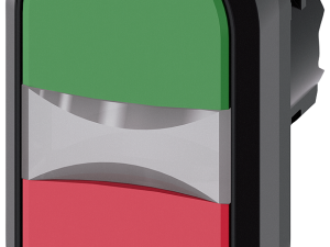 pulsador doble, 22 mm, redondo, plástico, verde, r (3SU1000-3AB42-0AA0)