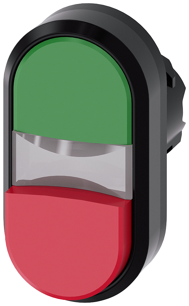 pulsadores dobles iluminado, 22 mm, redondo, plást (3SU1001-3BB42-0AA0)