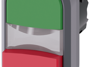 pulsador doble, 22 mm, redondo, plástico con anill (3SU1030-3BB42-0AA0)