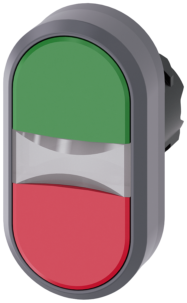 pulsadores dobles iluminado, 22 mm, redondo, plást (3SU1031-3AB42-0AA0)