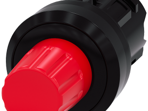 pulsador de parada, 22 mm, redondo, plástico, rojo (3SU1000-0HC20-0AA0)