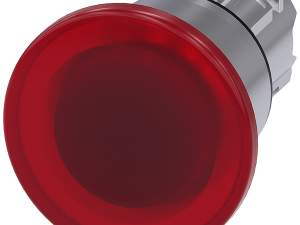 pulsador de seta iluminado, 22 mm, redondo, metal, (3SU1051-1BA20-0AA0)