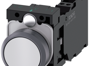 pulsador, 22 mm, redondo, plástico con anillo fron (3SU1130-0AB60-3FA0)