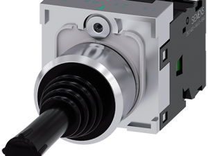 manipulador, 22 mm, redondo, metal brillante, negr (3SU1150-7AE88-1QA0)