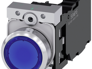 pulsador luminoso, 22 mm, redondo, metal, brillant (3SU1152-0AB50-1FA0)