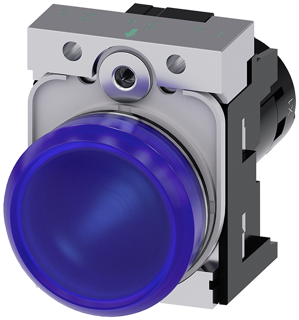 lámpara de señalización, compacto, 22 mm, redondo, (3SU1251-6AB50-1AA0)