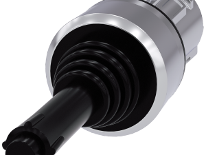 manipulador, 22 mm, redondo, metal brillante, negr (3SU1050-7BD88-0AA0)