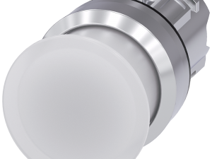 pulsador de seta iluminado, 22 mm, redondo, metal, (3SU1051-1AD60-0AA0)