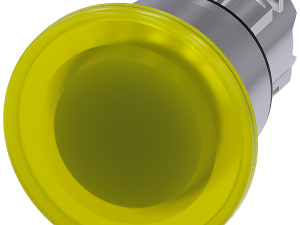 pulsador de seta iluminado, 22 mm, redondo, metal, (3SU1051-1BA30-0AA0)