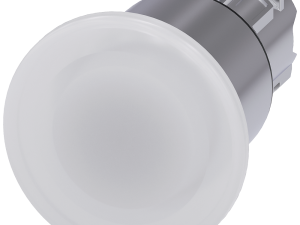 pulsador de seta iluminado, 22 mm, redondo, metal, (3SU1051-1ED60-0AA0)