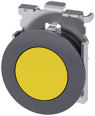 pulsador, 30 mm, redondo, metal, mate, amarillo, a (3SU1060-0JB30-0AA0)