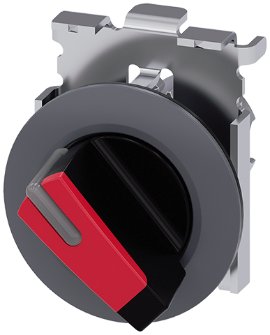 selector, iluminable, 30 mm, redondo, metal, mate, (3SU1062-2DF20-0AA0)